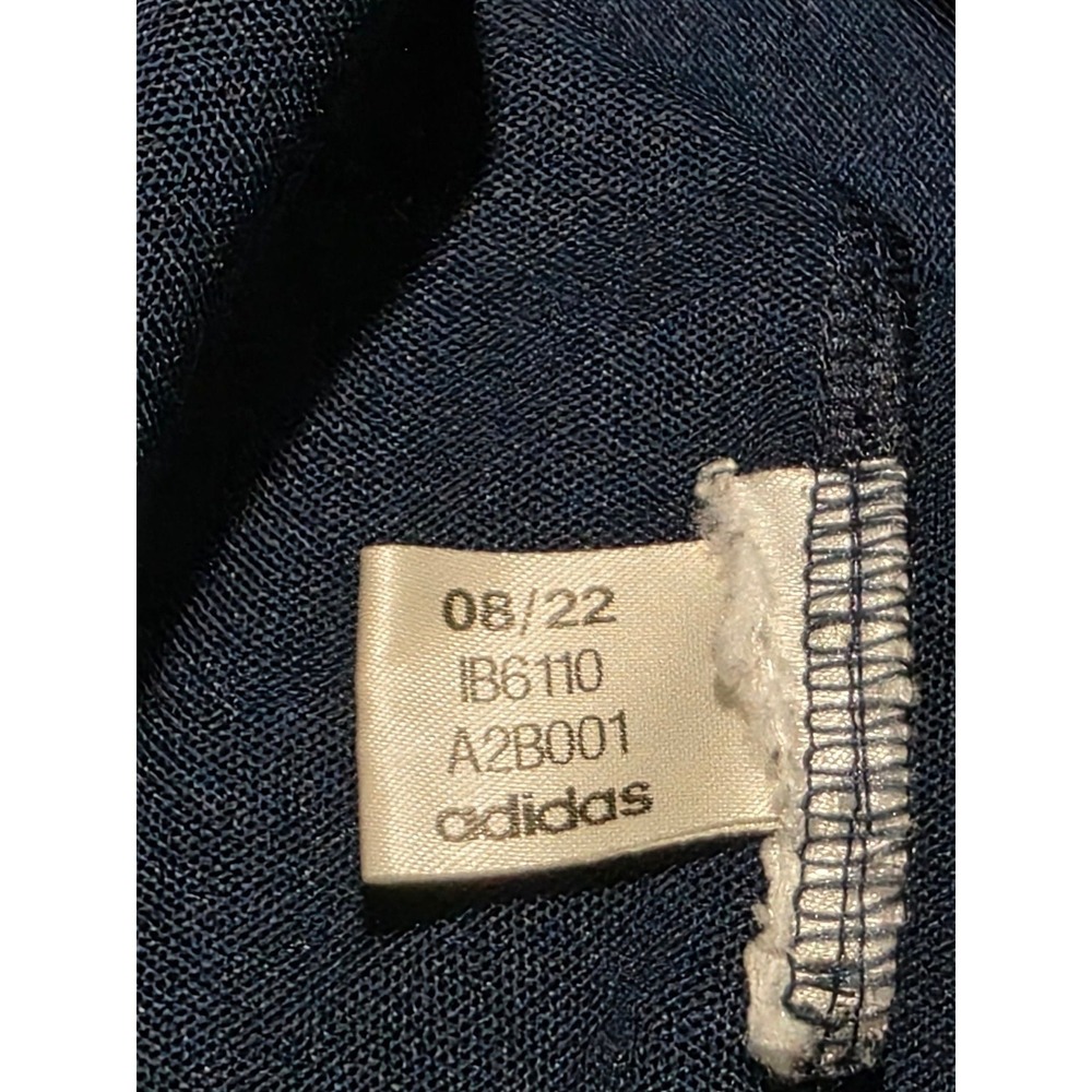 Adidas Long Sleeve Performance Polo Shirt Navy Blue - Picture 6 of 9